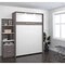 Bestar Cielo Full Murphy Bed with Floating Shelves (79W), Bark Grey & White 80897-47 - alternate 6